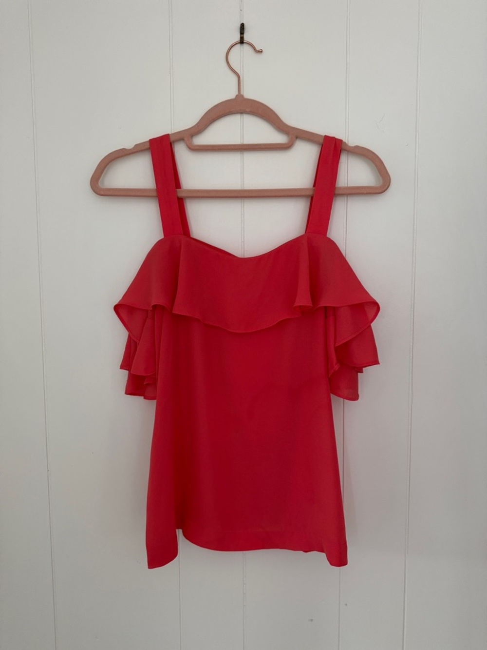 J. Crew Ruffle Cold-Shoulder Top